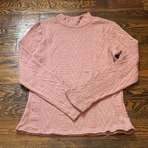 Pink Cable Knit Sweater NWOT